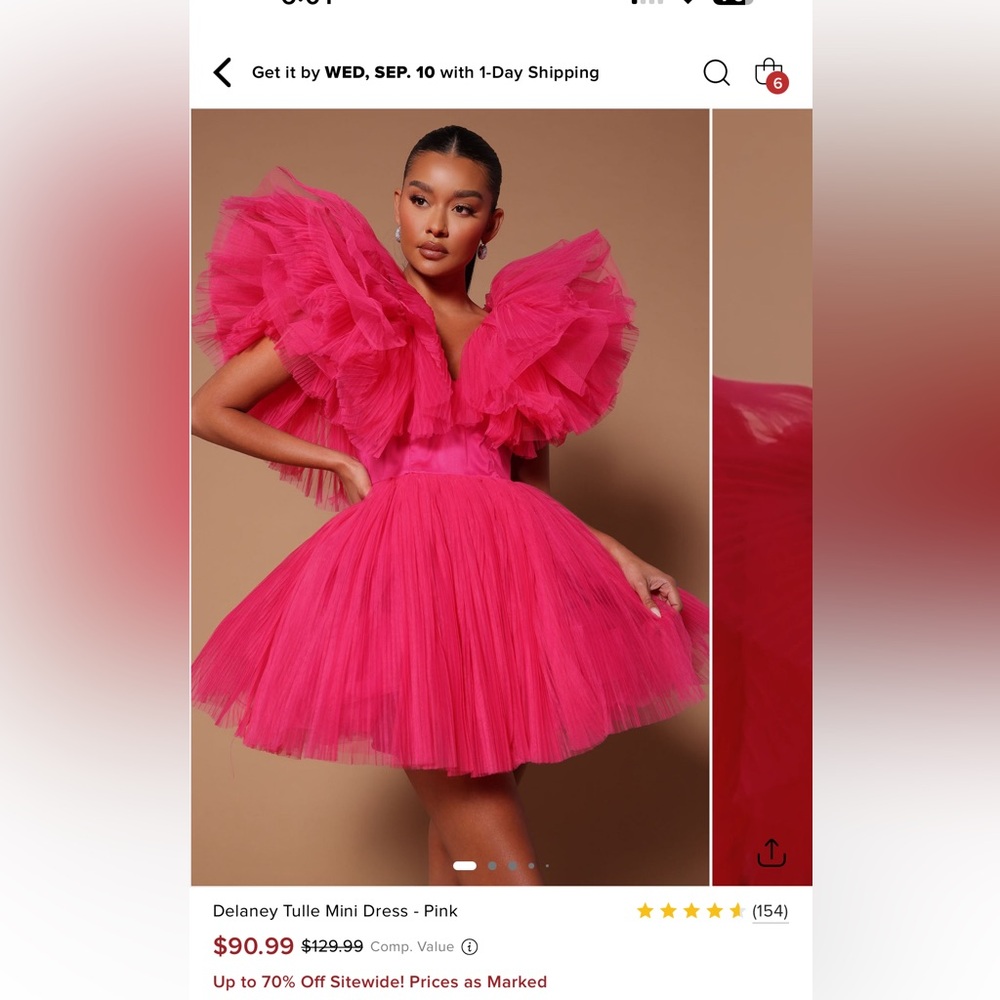 Fashion Nova Delaney Tulle Mini Dress